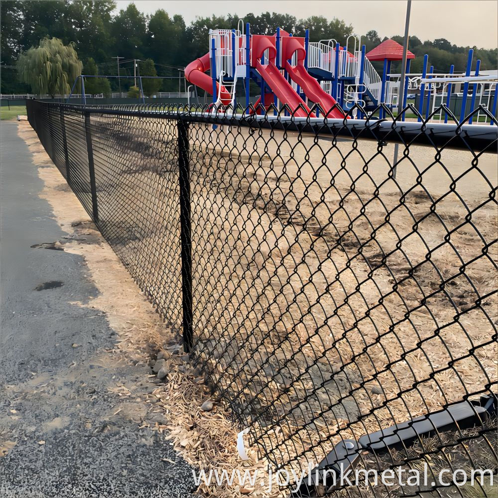 black pvc chain link fence